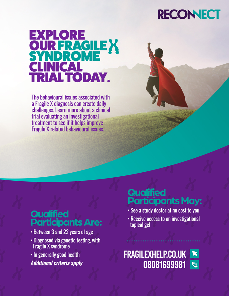 Apply to participate in Zynerba Fragile X Syndrome clinical trial in UK